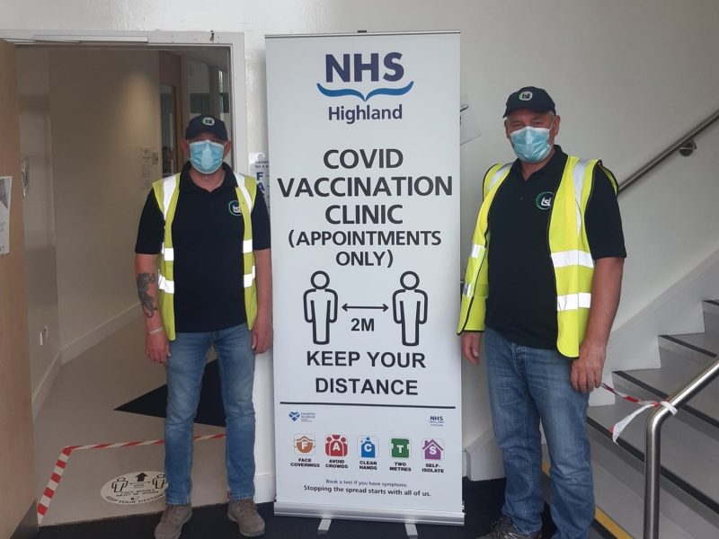 Volunteering at the Covid vaccination centre in Caol