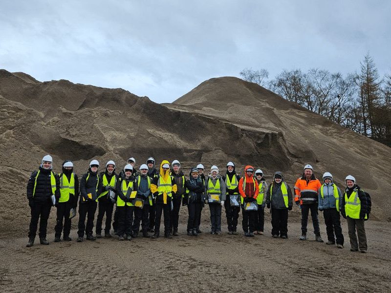 Stirling University geology students visit sand quarry
